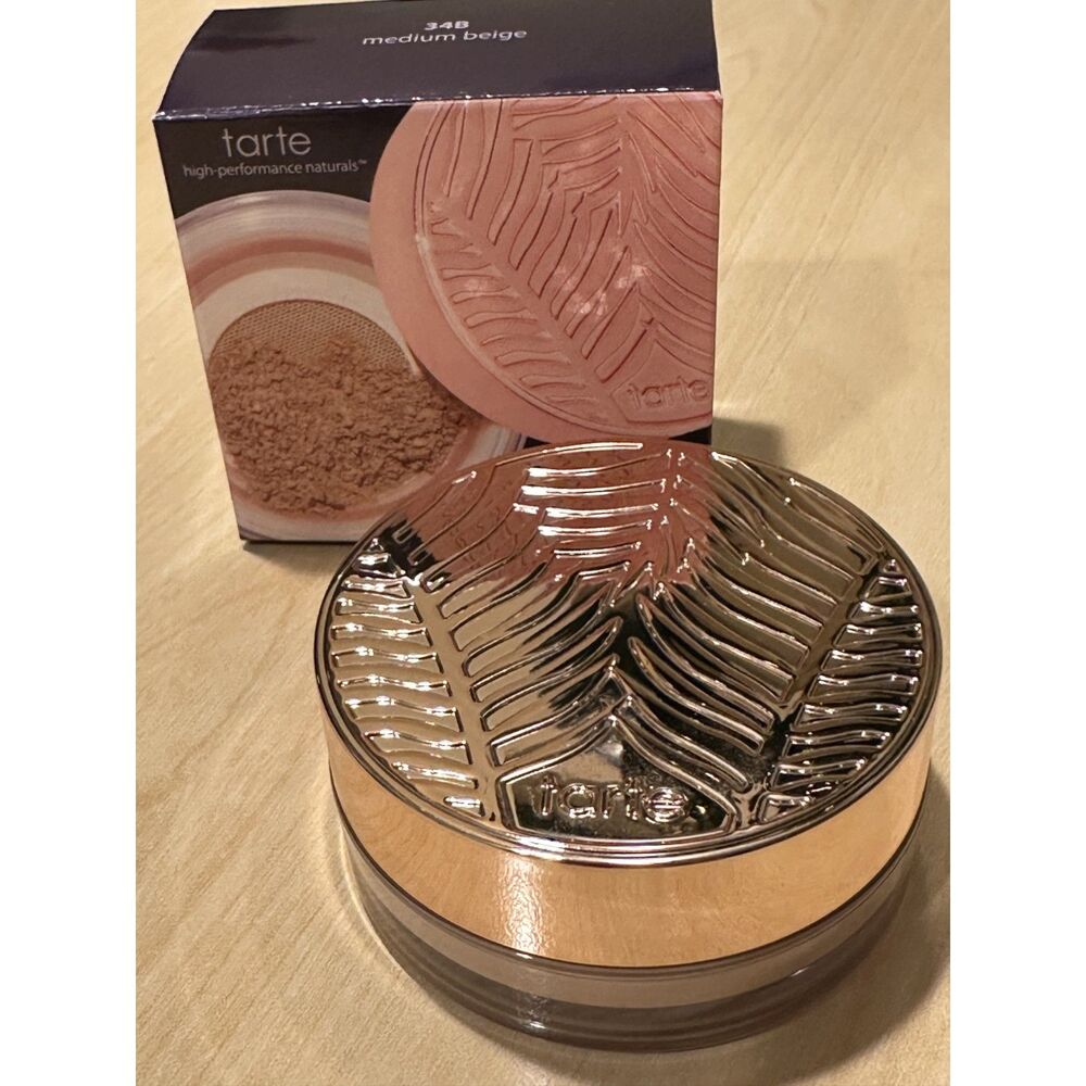 Tarte Amazonian Clay Gem Powder Foundation 34B Medium Beige 0.35 oz NIB NWT